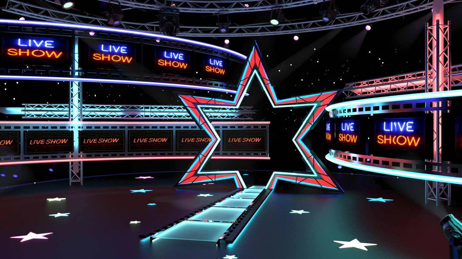 Virtual TV Studio Entertainment Set 4
