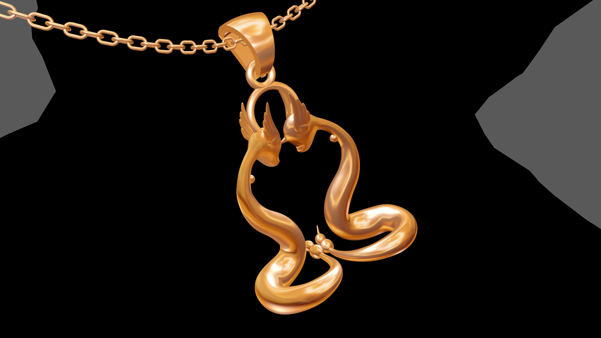 Water pokemon pendant jewelry gold necklace medallion 3D print model