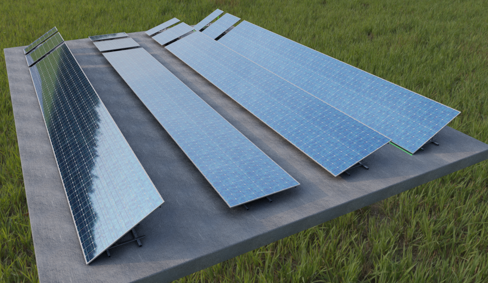 Rigged Solar Panels - Blender-2.93