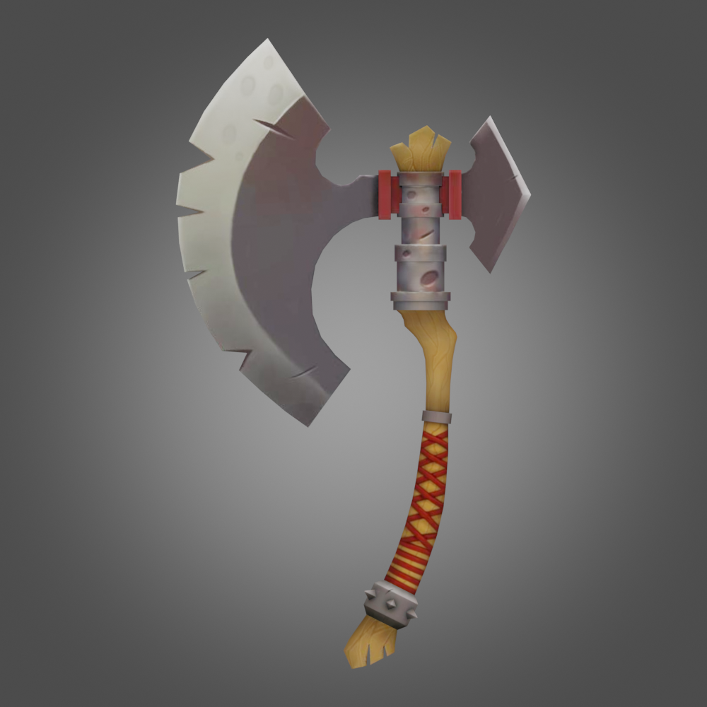 Hand Paint Lowpoly Gameready Ax Low-poly 3D model