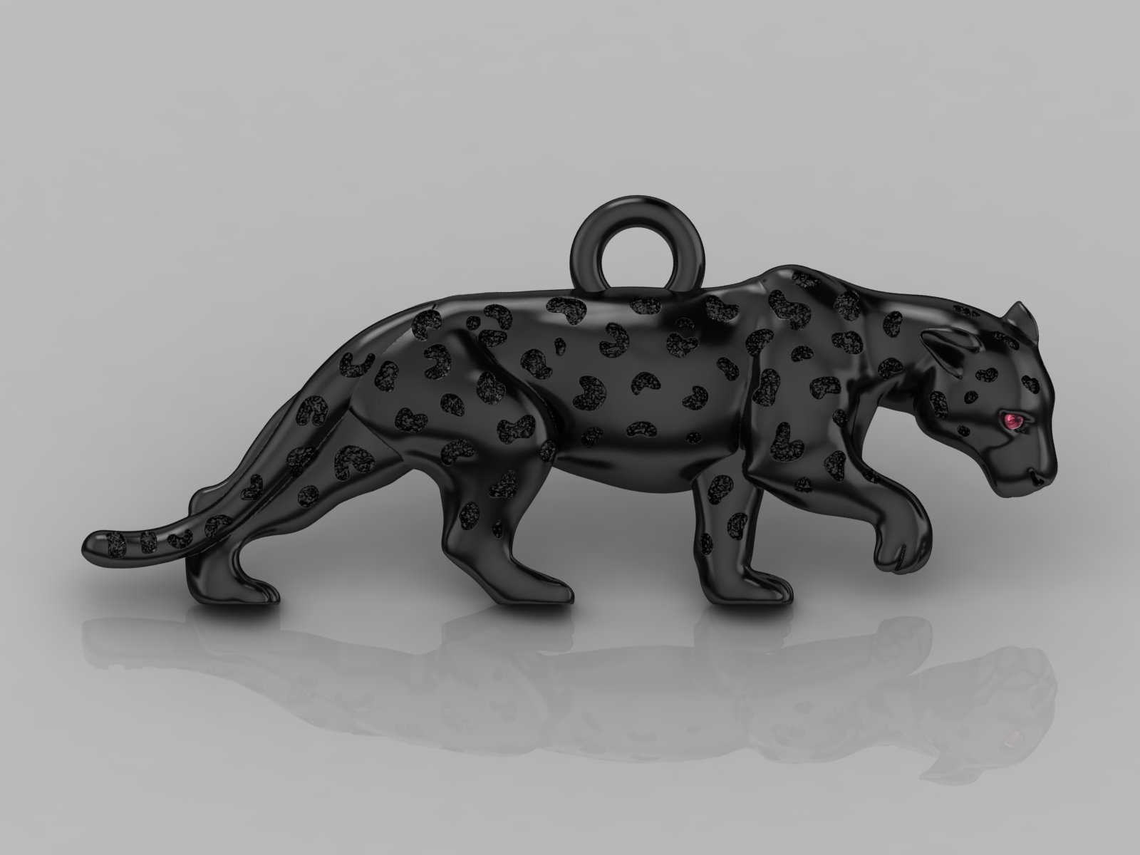 Jaguar panther 3d pendant 