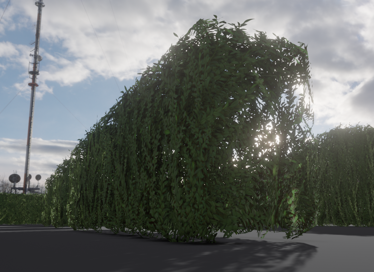 Low-Poly Boxwood Hedge Construction Kit Version 1 (Blender-2.91 Eevee)