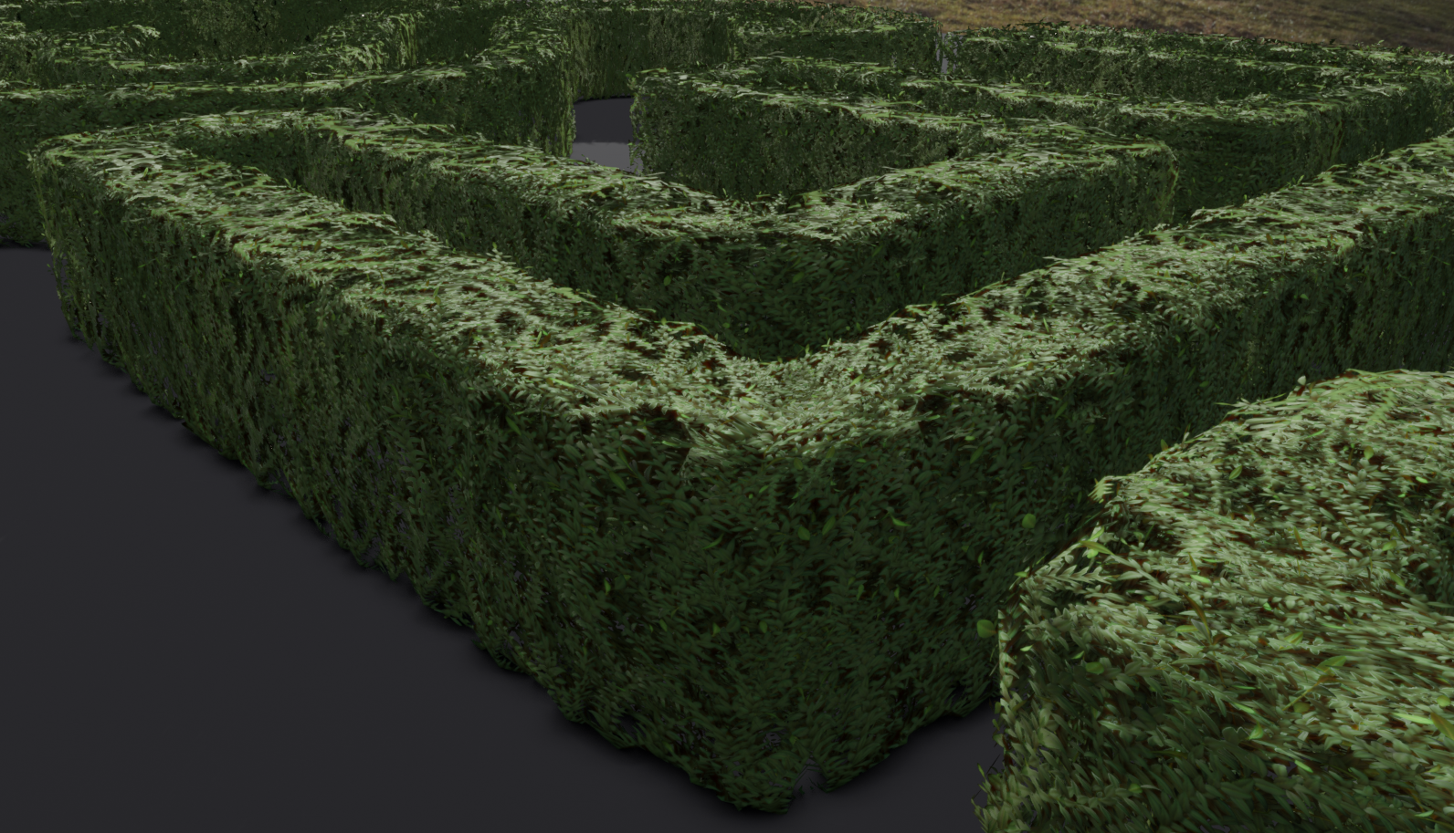Low-Poly Boxwood Hedge Construction Kit Version 1 (Blender-2.91 Eevee)