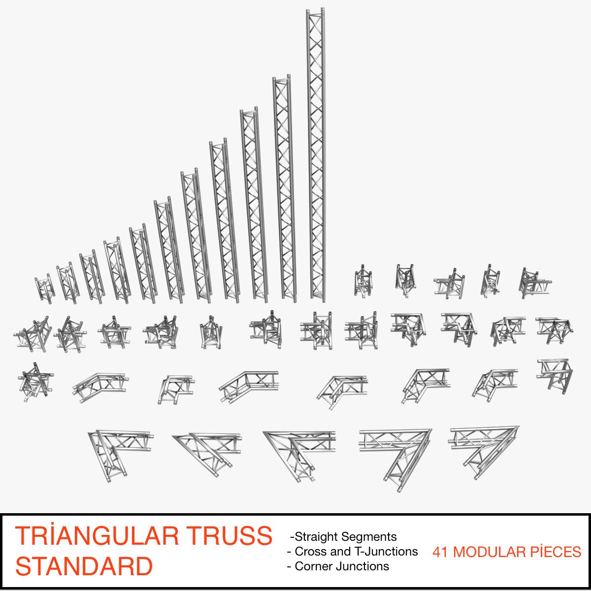 Triangular Truss Standard Collection - 41 PCS Modular
