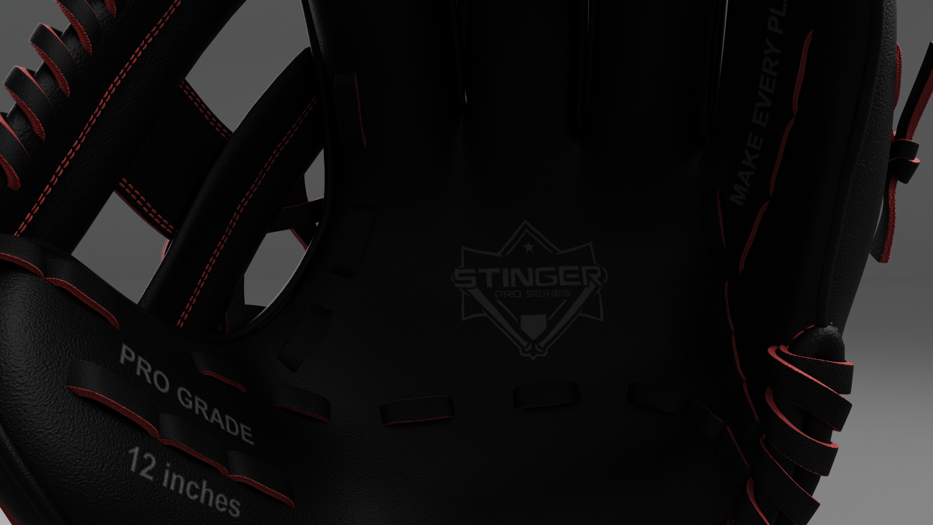 Baseball Glove Black Render