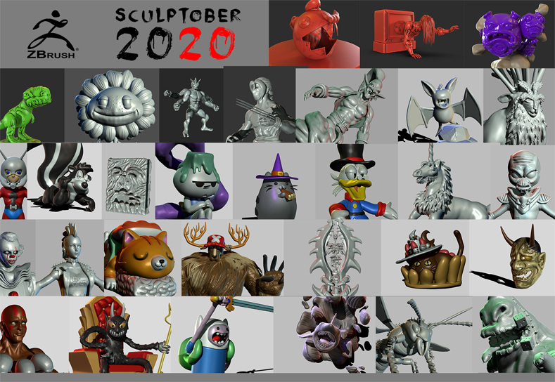 Sculptober 2020 Full  Collection 