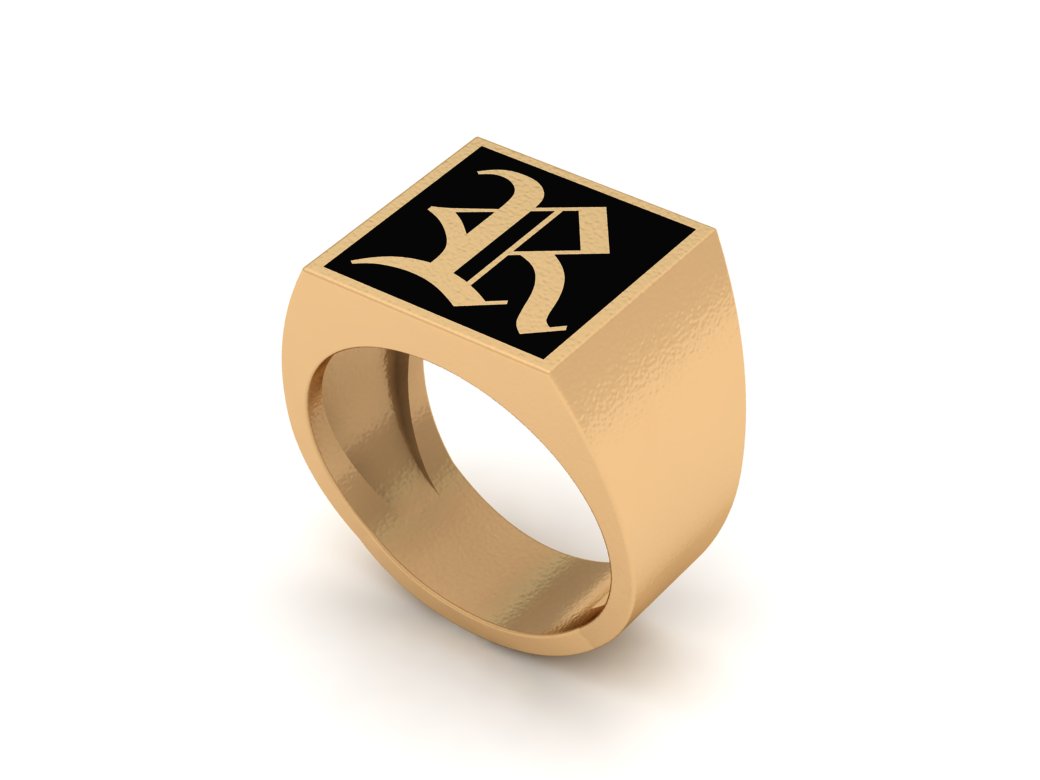 Old English Letter Rings Collection