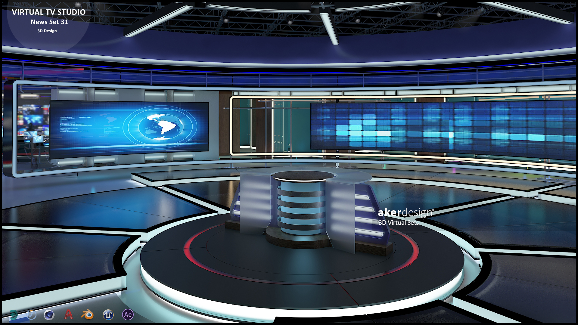 Virtual TV Studio Sets - 3D Model Designs