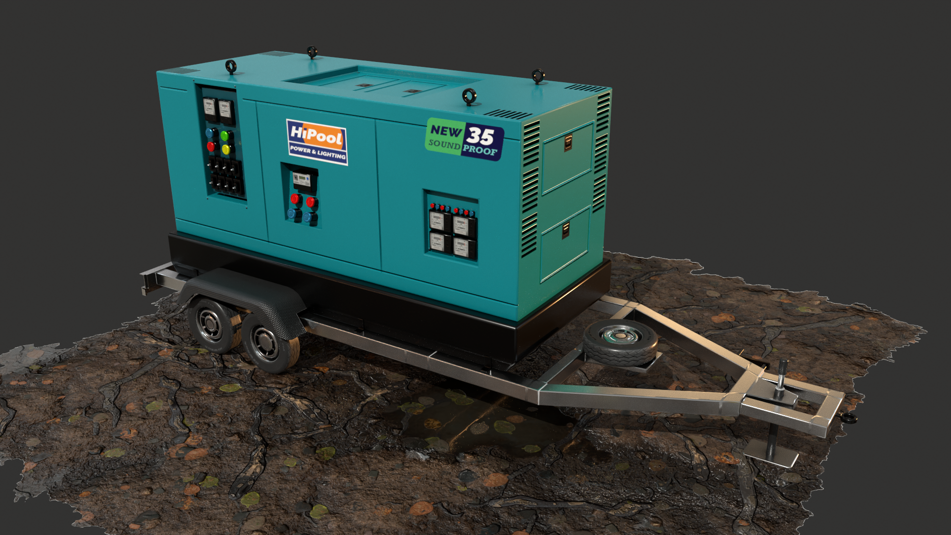 Generator Trailer Mounted 1A 3D model