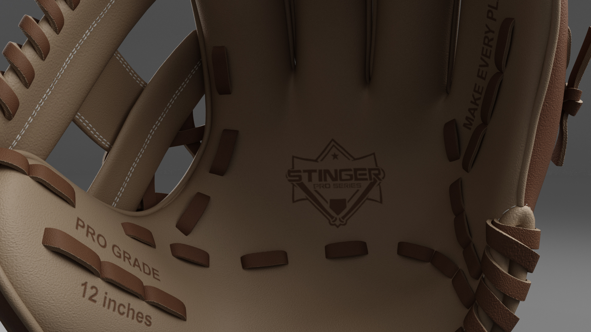 Baseball Glove Brown Render