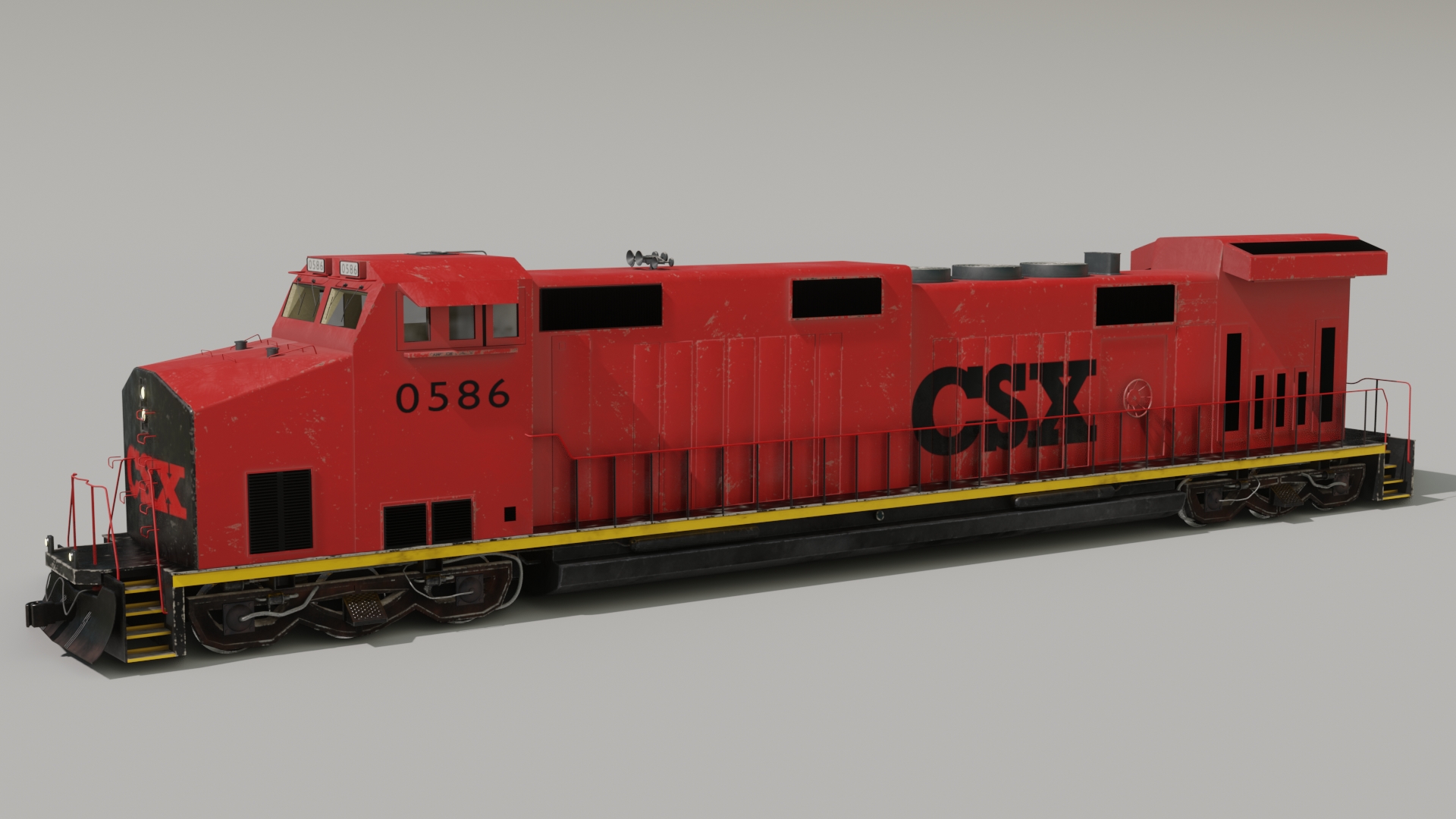 Diesel locomotive 3D models