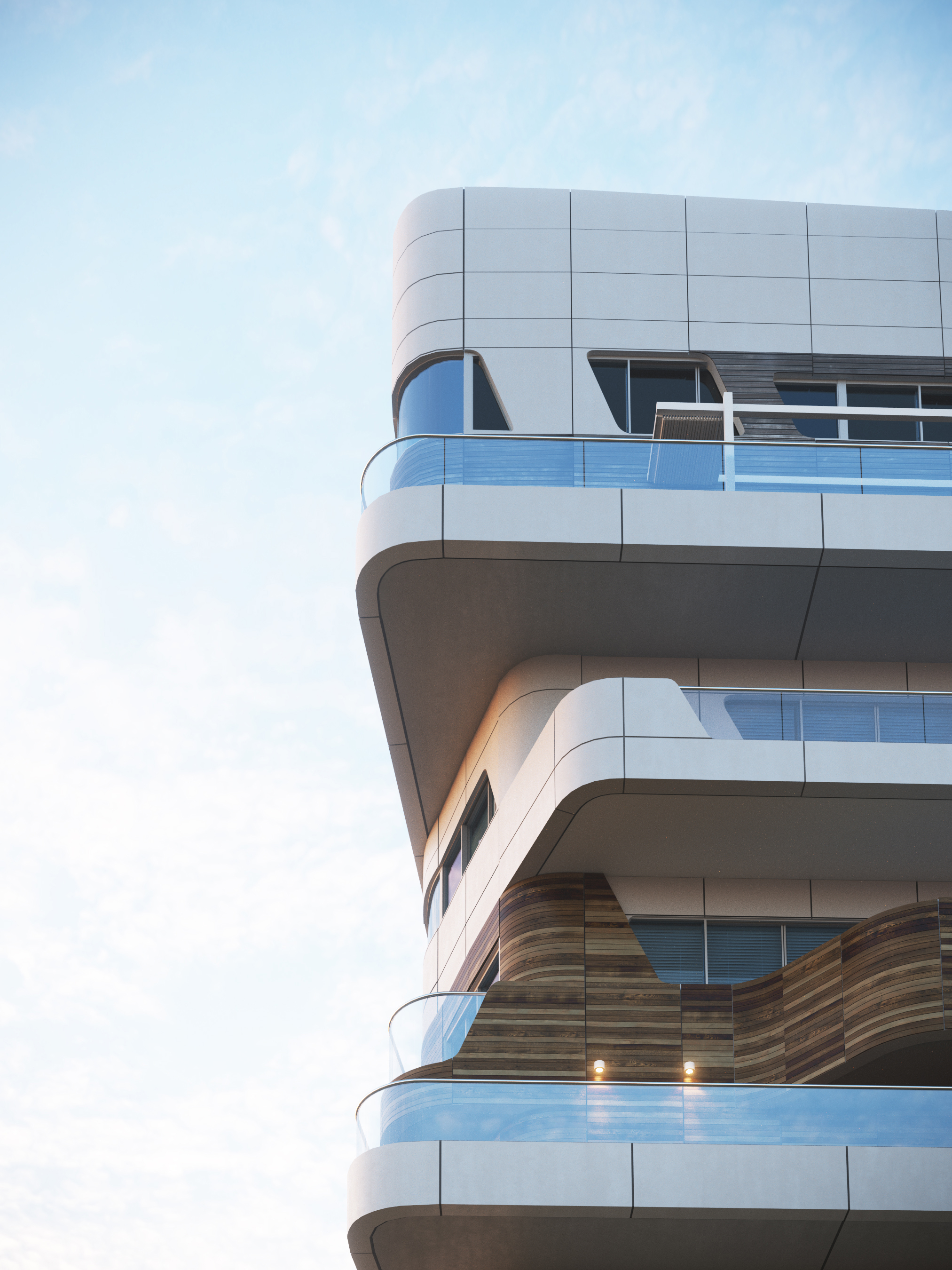 Element of the building Citylife Apartments / Zaha Hadid Architects