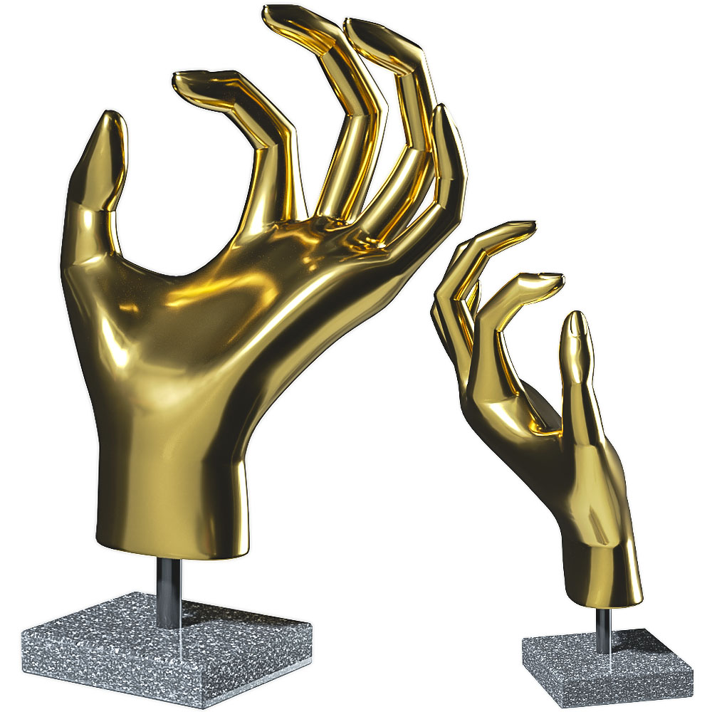 Statuette golden handle