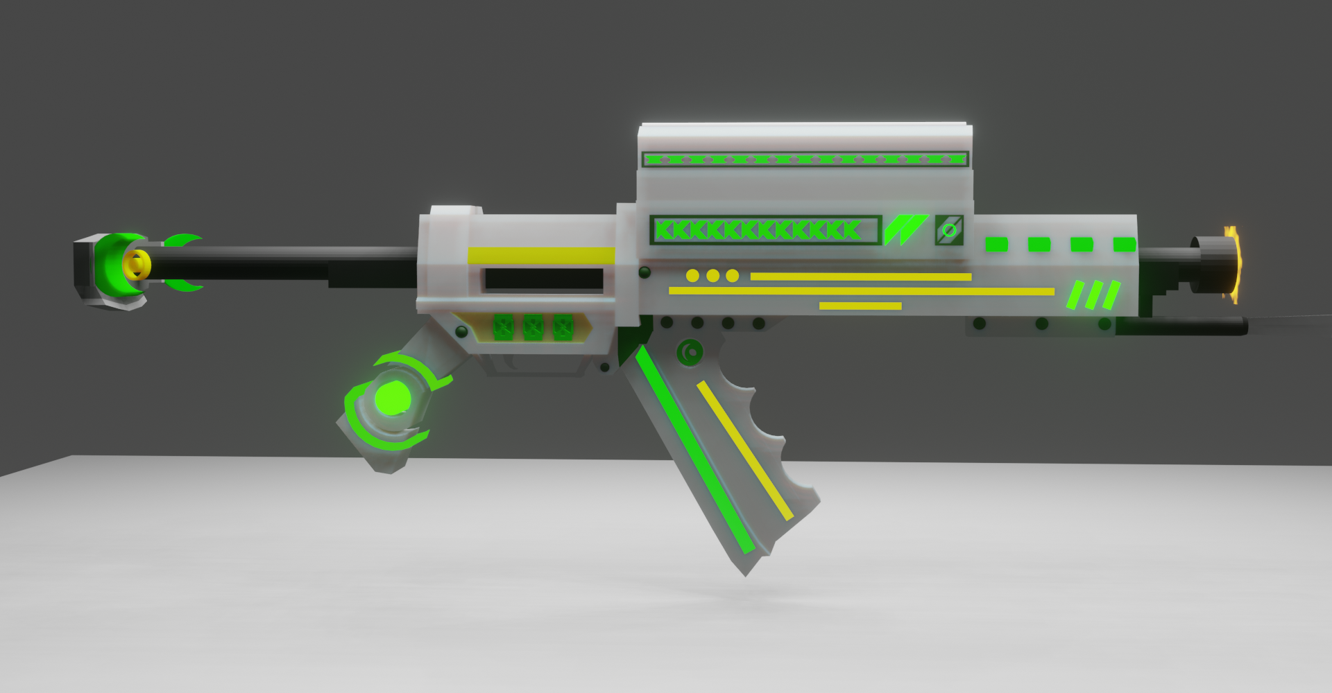 Cool sci-fi gun model