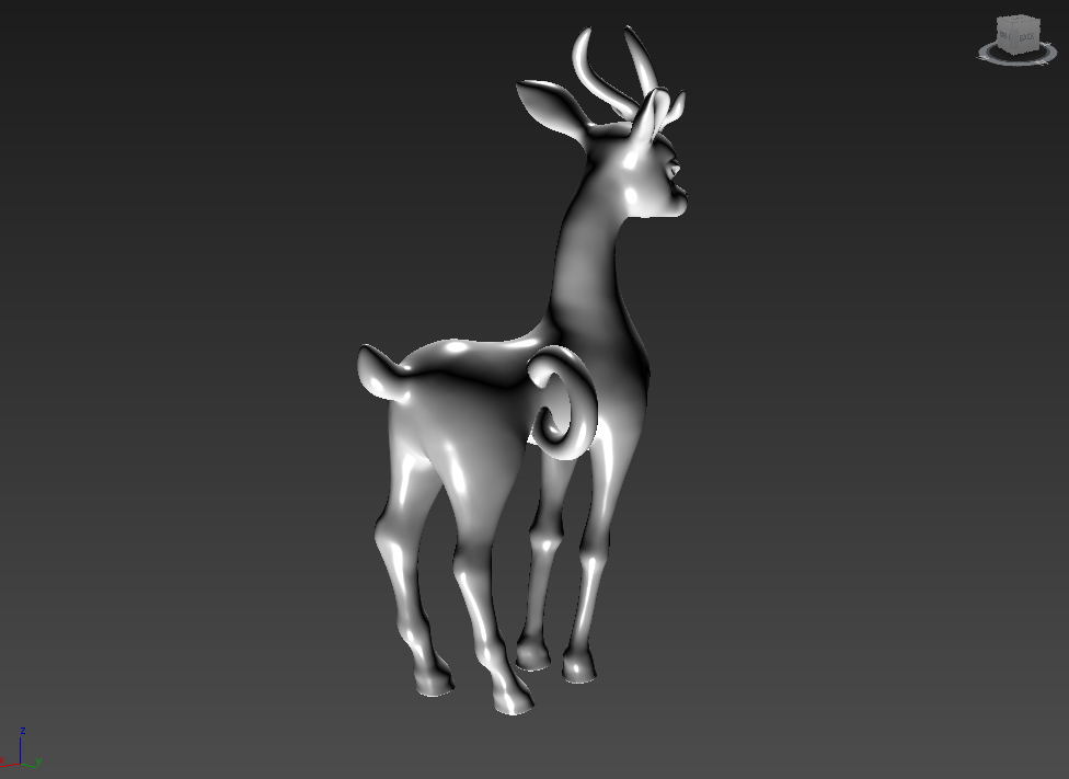 Deer Art pendant jewelry gold necklace medallion 3D print model