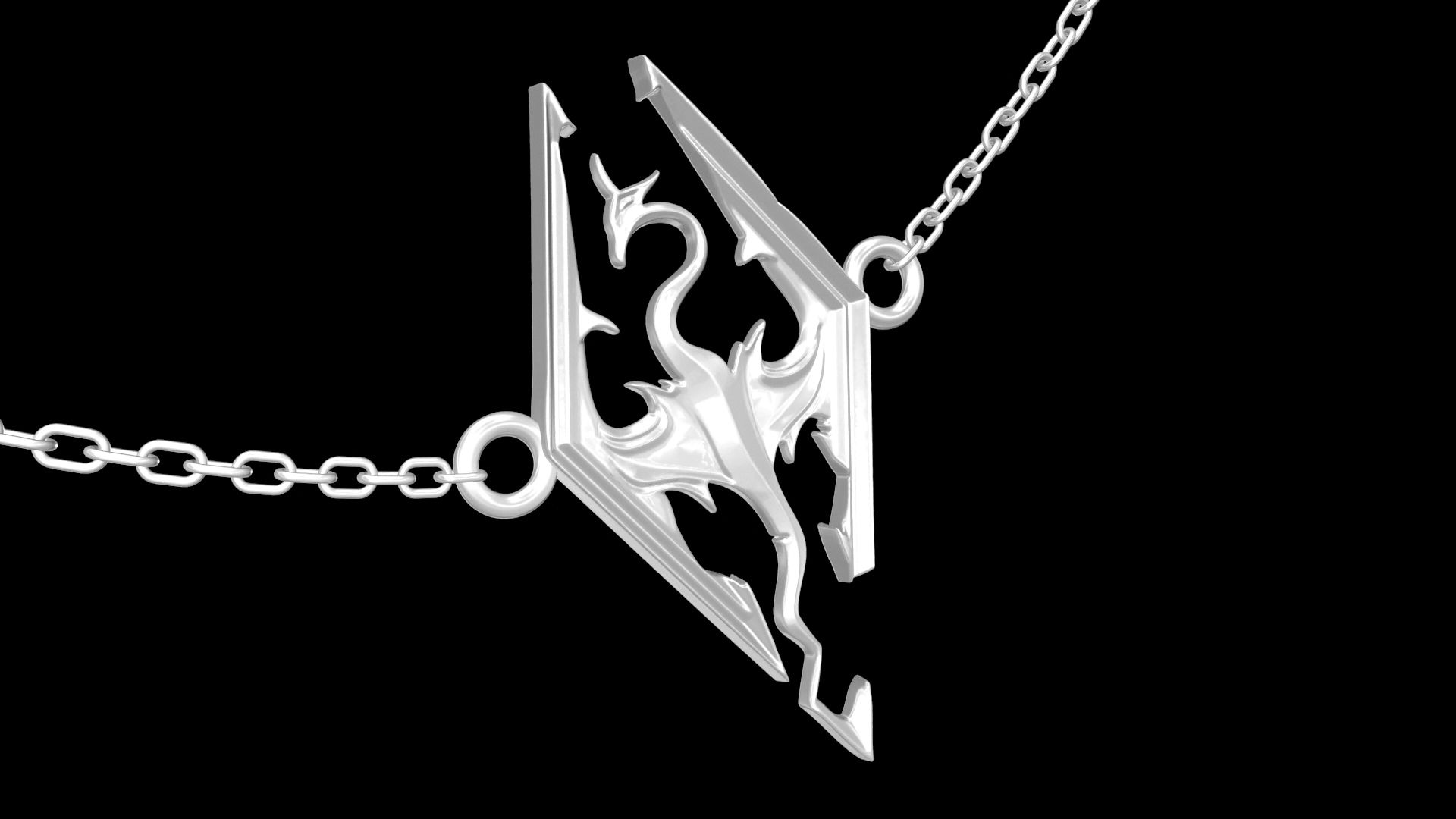 Pendant Dragon jewelry gold necklace medallion 3D print model