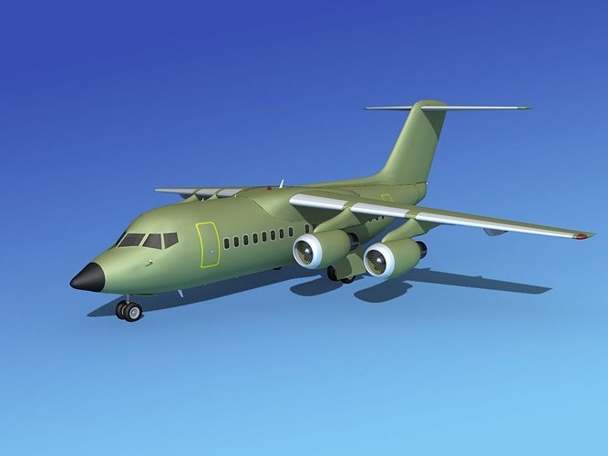 bae 146 100 military transport 3d model rigged max obj 3ds lwo lw lws dxf stl - Updated Miami