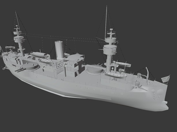 Battleship Aquidaban RC aquidaban 3D printable model