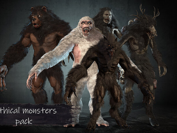 Mithical monsters collection pack1 3D model