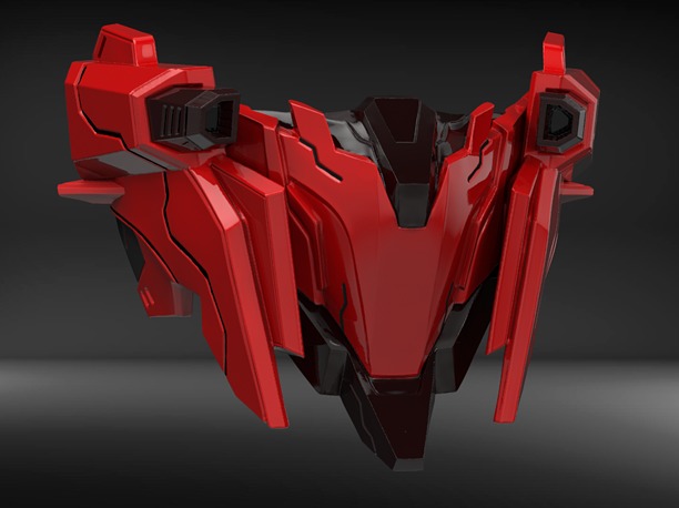 Red Comet Mask Fan Art 3D printable model