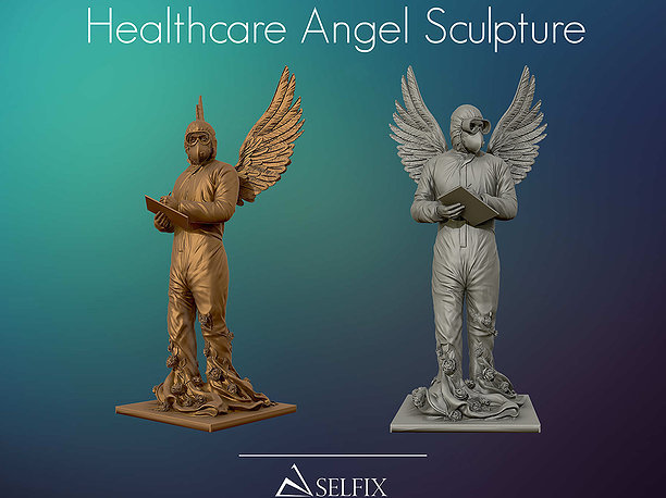 3D print model Covid19 Healthcare Angel Sculpture
