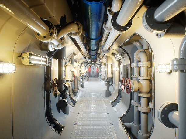 Submarine Industrial Corridor 002 UE4