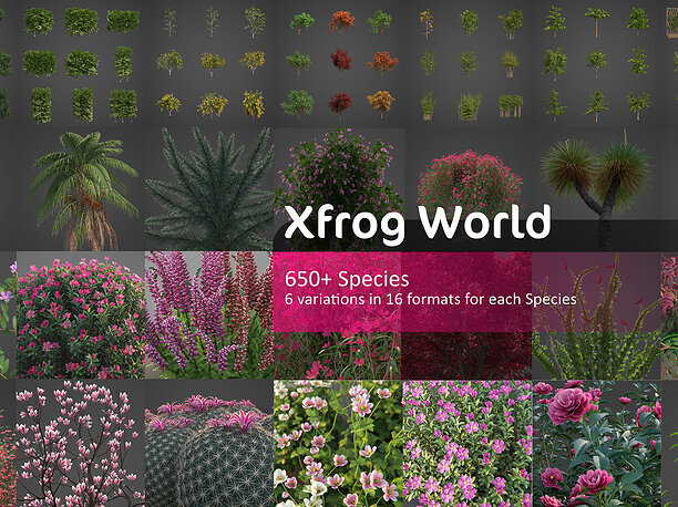 Xfrog World 3D model PBR