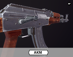 AKM - Model and Textures Low-poly 3D low-poly