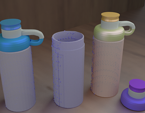 3D animated water flask