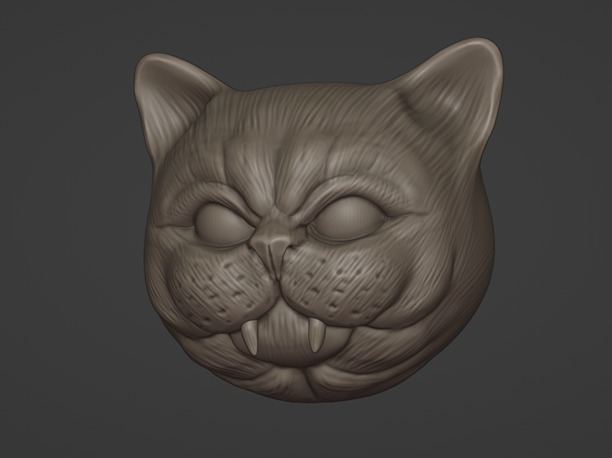 Stylized Cat Mask 3D print model