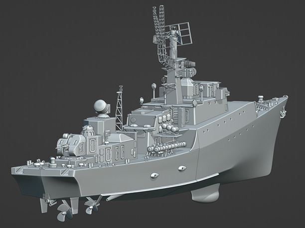 Small anti-submarine ship Albatros 1124 3D printable model