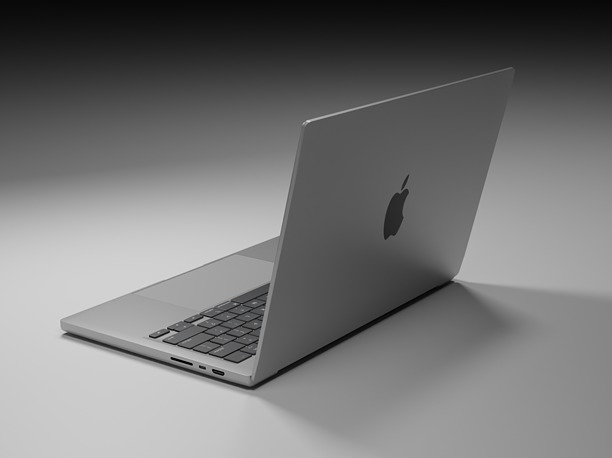 macbook pro 14-inch 3D asset low-poly