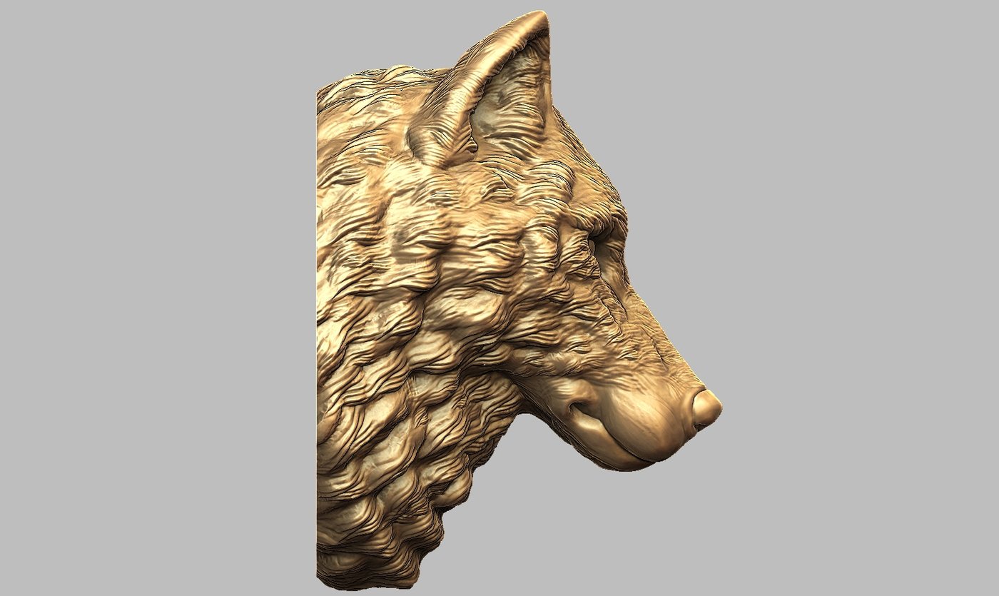 Wolf Head Sculpture | CGTrader