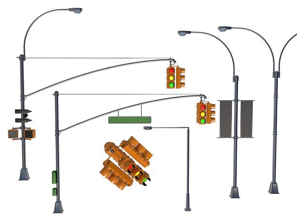 Traffic Lights collection 3D model