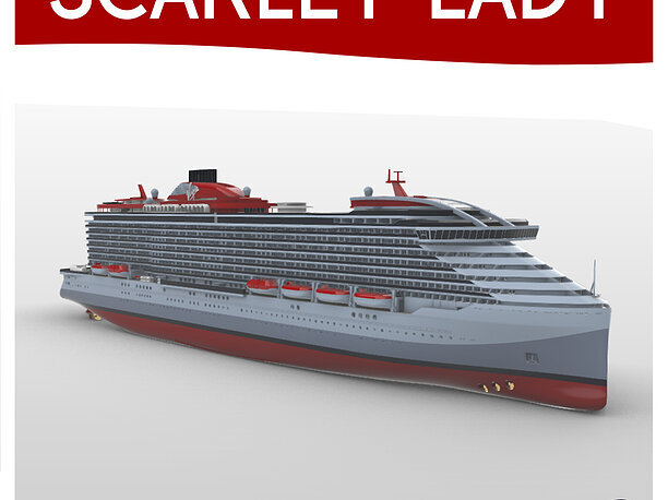 SCARLET LADY Virgin Voyages Cruise Ship 3d printable