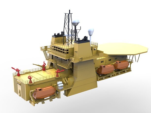 Deck construction Seaway Condor ------ 3D print model 2