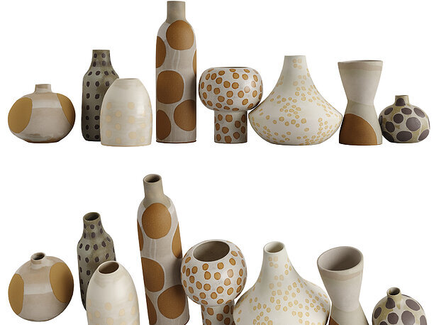 3D model Set decorative vases 2
