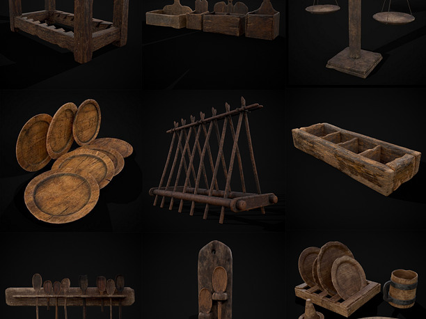 3D Medieval Props Mix Forty One
