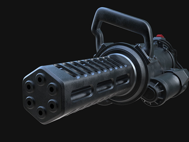 3D model MINIGUN grenade launcher