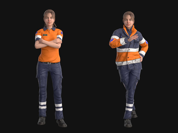 Paramedic Rigged 3D model game-ready
