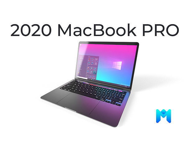 3D asset 2020 macbook pro with touchbar