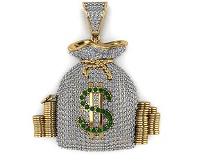 Sack of money pendant 3D print model