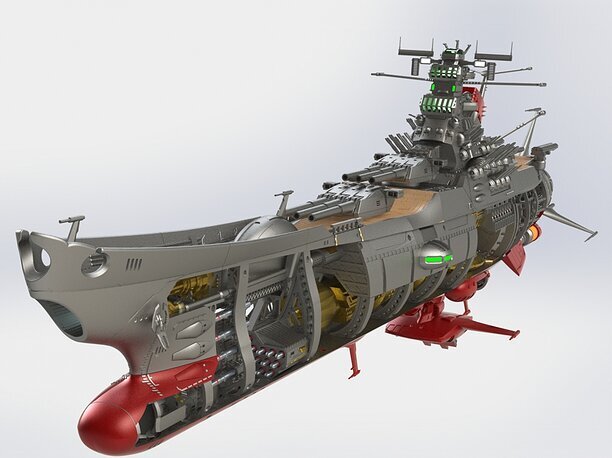 Space Battleship Yamato Full Internal 3D printable model