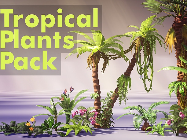 3D model Tropical Plants Pack