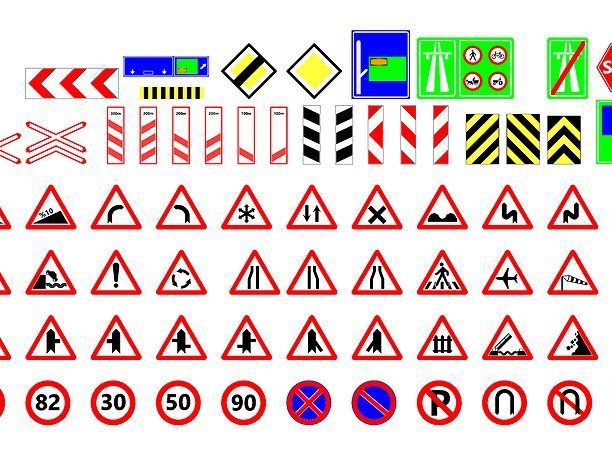 3D model ahead Traffic Signs