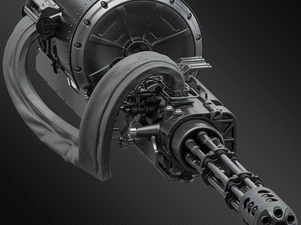 3D model SciFi Minigun Automatic Cannon