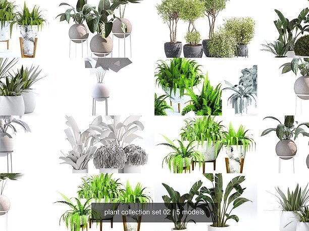 plant collection set 02 3D