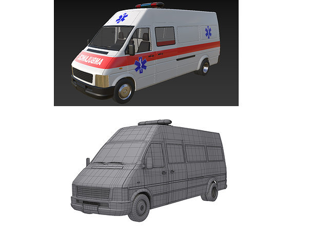 Ambulance Equipped Emergency Vehicle 3D model