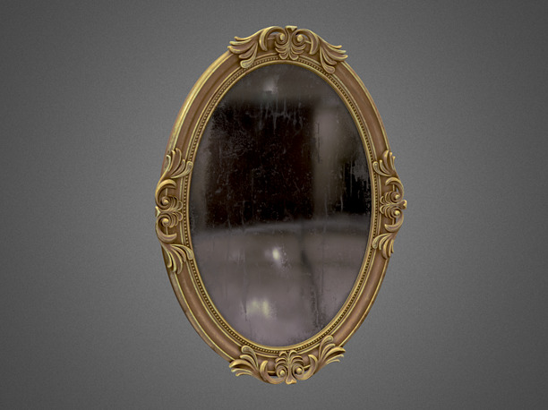 Antique Mirror - Picture Frame 3D asset