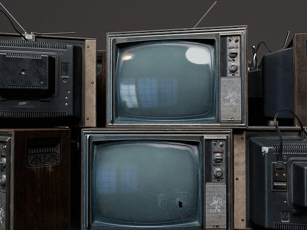 3D model game-ready Old tv
